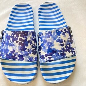 Joules poolside blue daisies slides